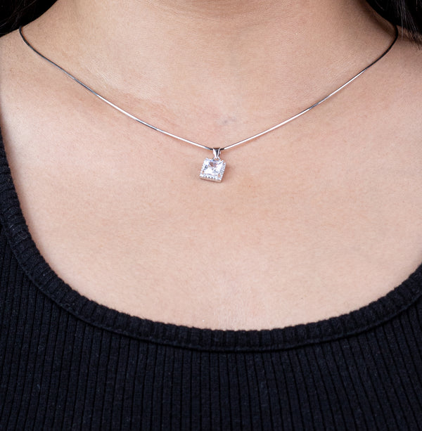 Dove Solitaire Pendant with Chain